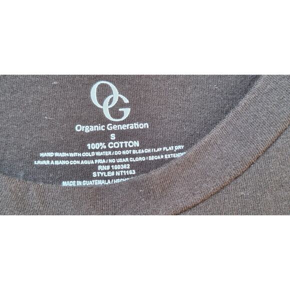 OG Organic Generation Skeletons Halloween CALIFORNIA Cropped Black Tee T shirt S - Picture 6 of 6